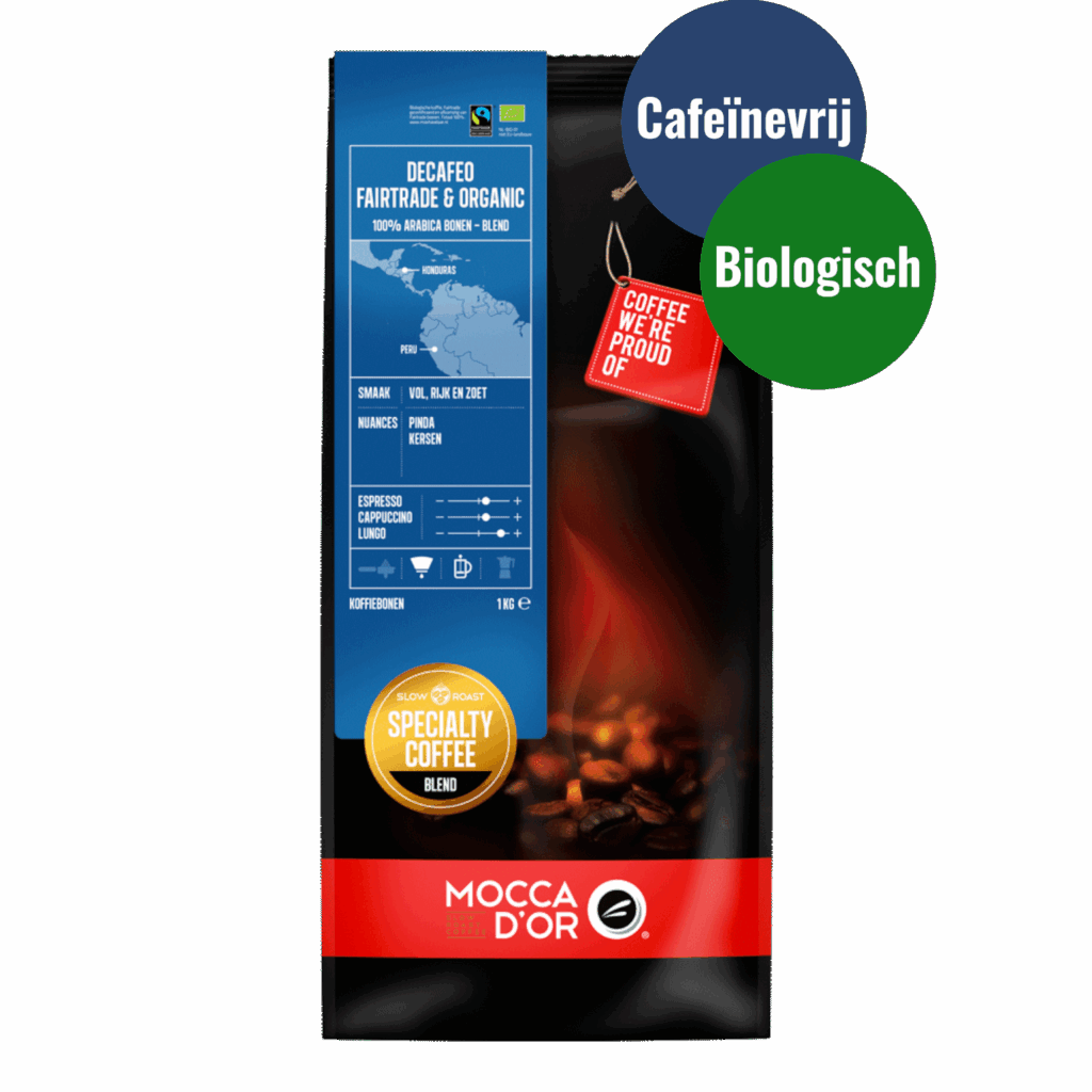 Decaf - Fairtrade en Biologisch - 100% arabica